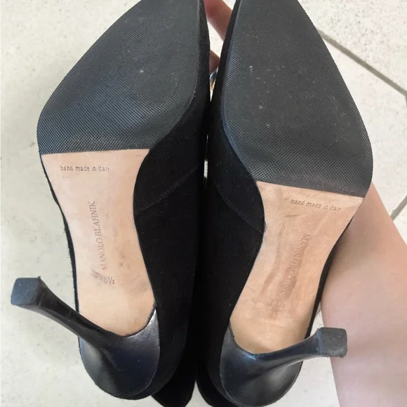 Authentic Manolo Blahnik suede ankle boots